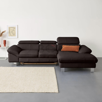 Driver Ágyazható Valódi Bőr Sarokgarnitúra