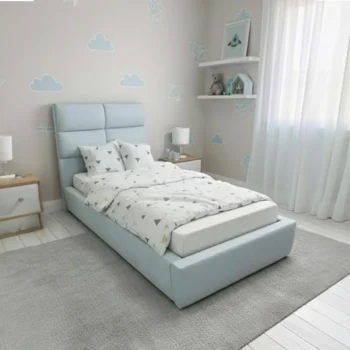 Cloud ágykeret fejtámlával 90x200 SB44 világos kék ( bemutató darab)