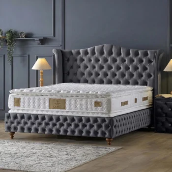 Gold ágykeret 160x200 ágynemütartós (Sb06) szürke