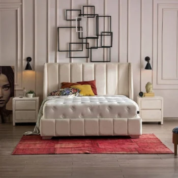 Visco Sense ágykeret fejtámlával SB37 világos bézs ( bemutató darab)