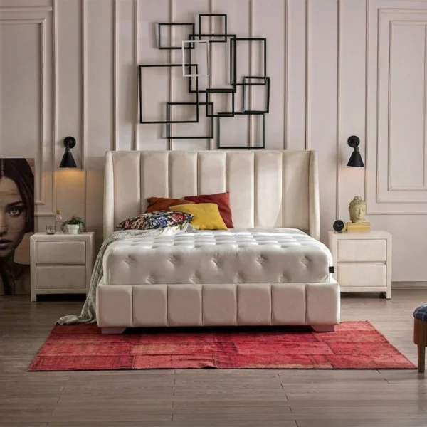 Visco Sense ágykeret fejtámlával SB37 világos bézs ( bemutató darab)