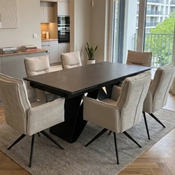 Cantona bővithető kerámialapos matt asztal 2 színben 180x90cm ( + 80cm )