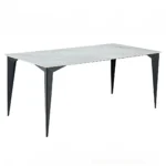 Amy kerámialapos étkezőasztal (fehér/bézs)  180x90 cm - Image 2