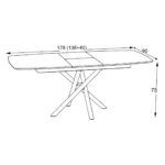 Catlin bővíthető ètkezőasztal tölgy 138x90Cm - Image 9