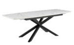 Livorno bővíthető kerámialapos asztal 180x90Cm fehér/bézs - Image 2