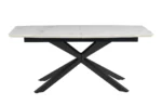 Livorno bővíthető kerámialapos asztal 180x90Cm fehér/bézs - Image 3
