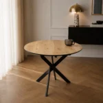 Atura bővíthető kerek étkezőasztal tölgy 95x95CM(+30CM)