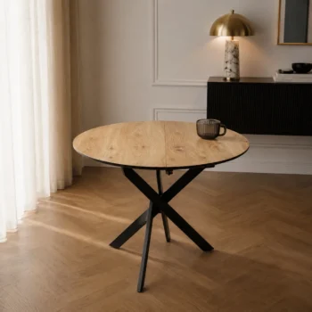 Atura bővíthető kerek étkezőasztal tölgy 95x95CM(+30CM)