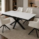 Matua bővíthető kerámialapos asztal 160x90 (80 cm bővíthető) - Image 7